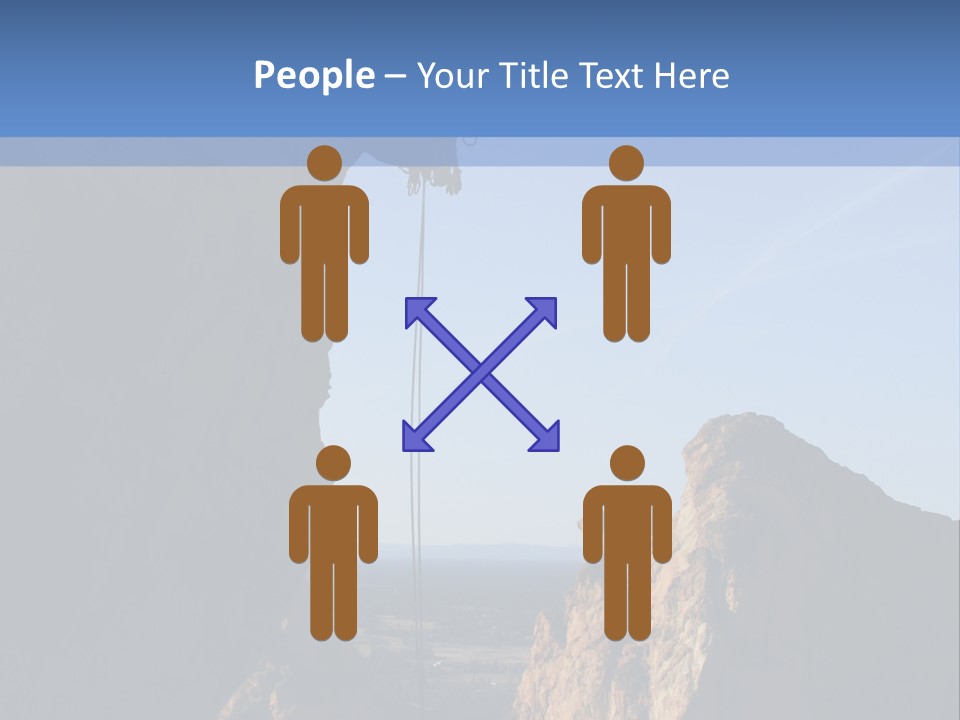 Climber Rappelling PowerPoint Template