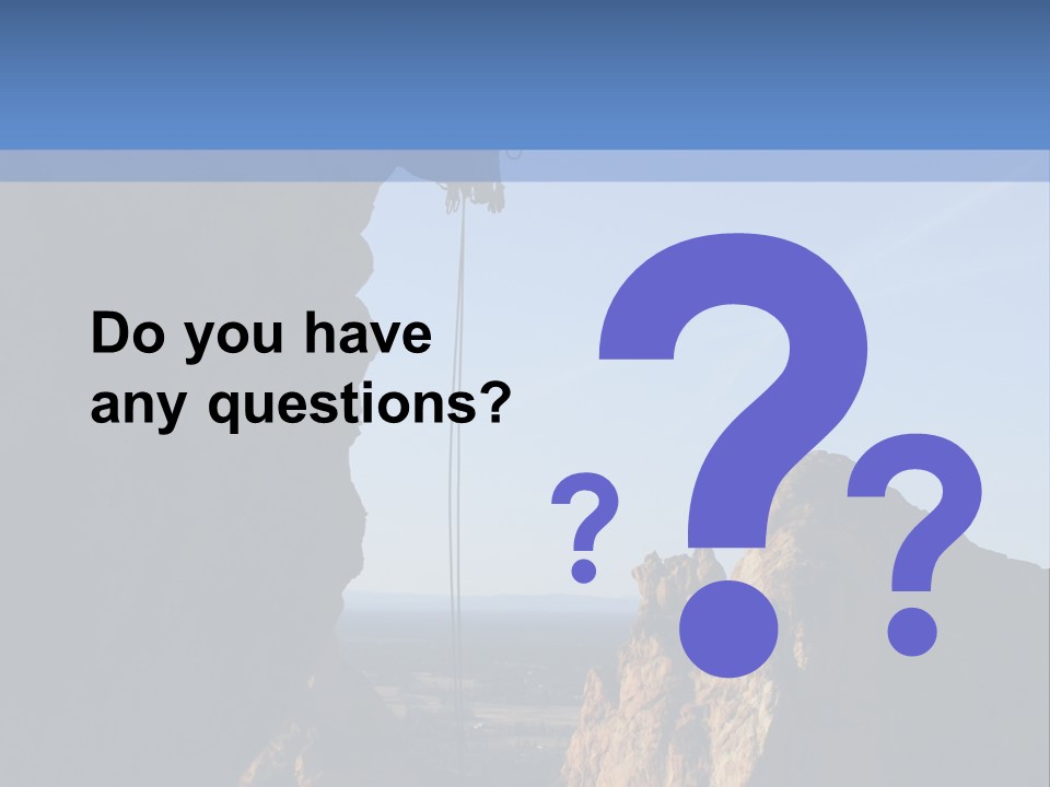 Climber Rappelling PowerPoint Template