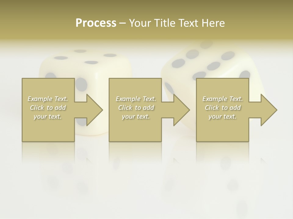 White Dice On A White Background PowerPoint Template