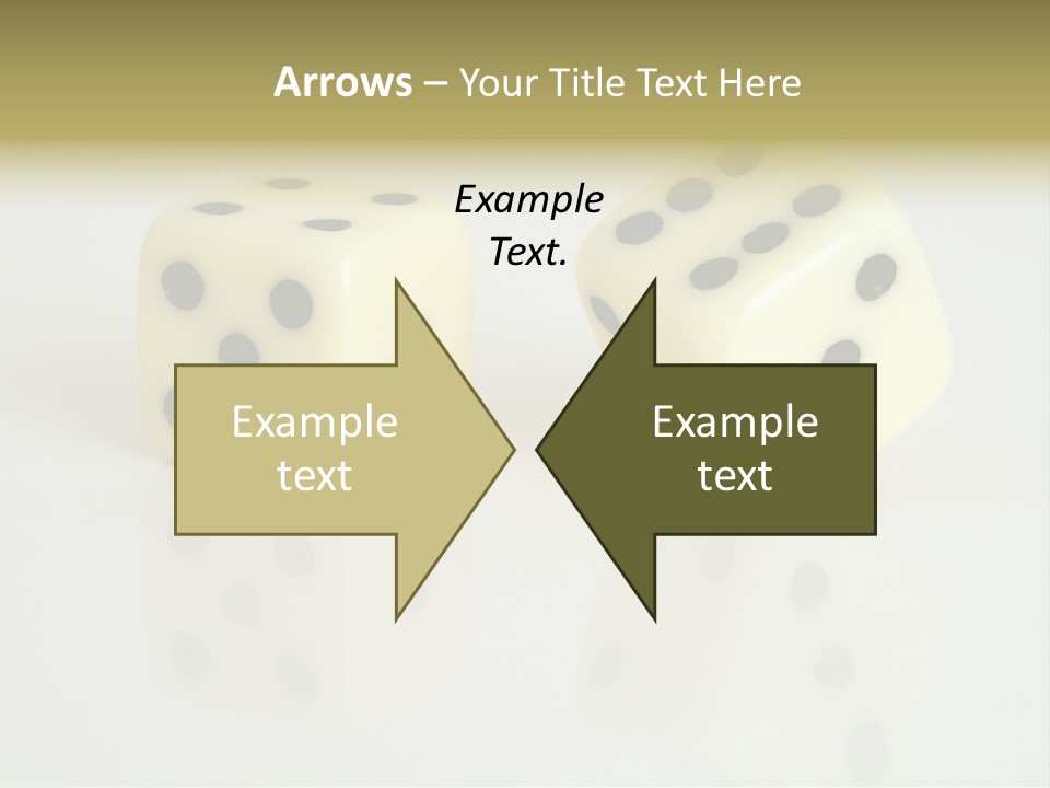 White Dice On A White Background PowerPoint Template