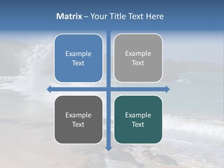 Picture Of A Caribbean Beach With A Turquoise Sea Where A Wave Is Hitting A Rock. Taken In Playa Rincon, Samana, Dominican Republic. PowerPoint Template