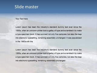 Picture Of A Caribbean Beach With A Turquoise Sea Where A Wave Is Hitting A Rock. Taken In Playa Rincon, Samana, Dominican Republic. PowerPoint Template