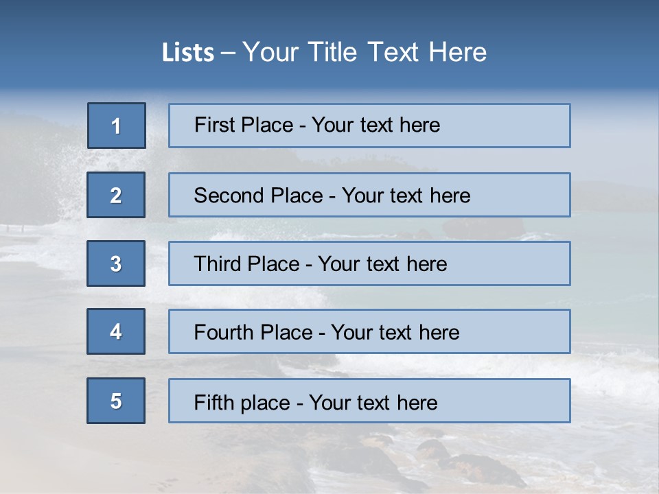 Picture Of A Caribbean Beach With A Turquoise Sea Where A Wave Is Hitting A Rock. Taken In Playa Rincon, Samana, Dominican Republic. PowerPoint Template