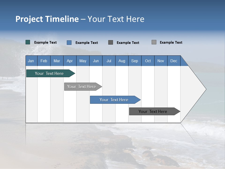 Picture Of A Caribbean Beach With A Turquoise Sea Where A Wave Is Hitting A Rock. Taken In Playa Rincon, Samana, Dominican Republic. PowerPoint Template