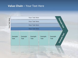Picture Of A Caribbean Beach With A Turquoise Sea Where A Wave Is Hitting A Rock. Taken In Playa Rincon, Samana, Dominican Republic. PowerPoint Template