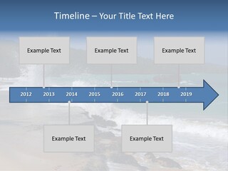Picture Of A Caribbean Beach With A Turquoise Sea Where A Wave Is Hitting A Rock. Taken In Playa Rincon, Samana, Dominican Republic. PowerPoint Template