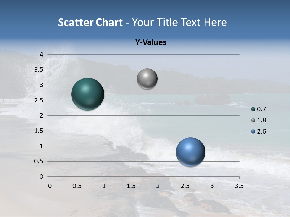 Picture Of A Caribbean Beach With A Turquoise Sea Where A Wave Is Hitting A Rock. Taken In Playa Rincon, Samana, Dominican Republic. PowerPoint Template