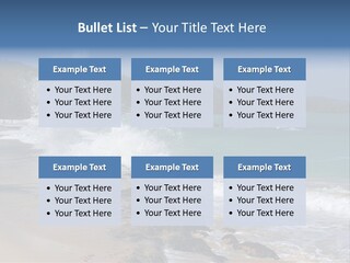 Picture Of A Caribbean Beach With A Turquoise Sea Where A Wave Is Hitting A Rock. Taken In Playa Rincon, Samana, Dominican Republic. PowerPoint Template