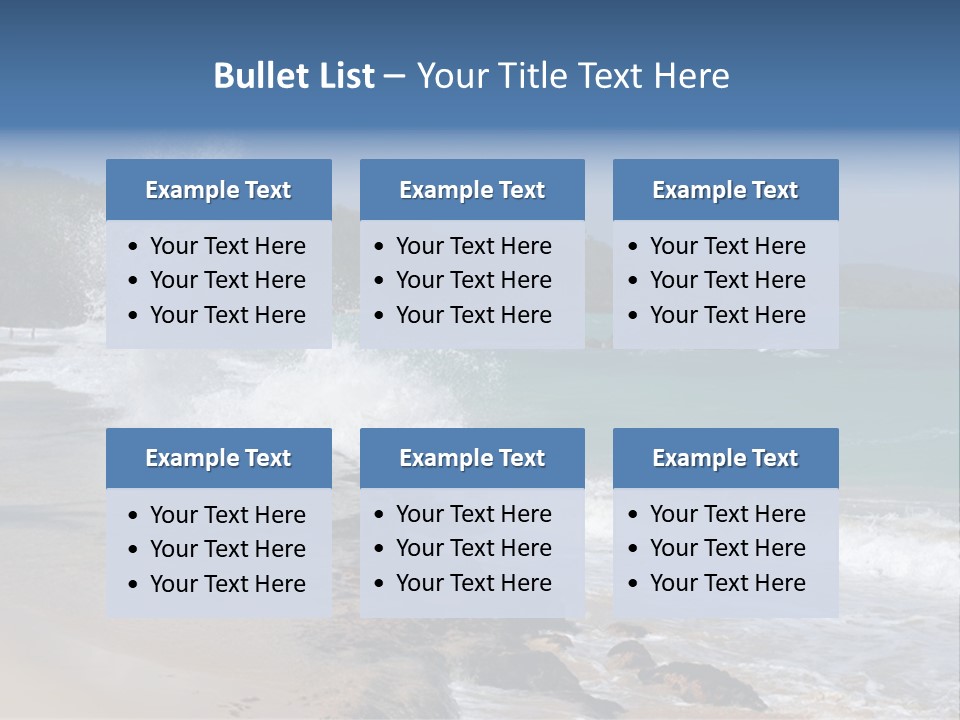 Picture Of A Caribbean Beach With A Turquoise Sea Where A Wave Is Hitting A Rock. Taken In Playa Rincon, Samana, Dominican Republic. PowerPoint Template