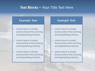Picture Of A Caribbean Beach With A Turquoise Sea Where A Wave Is Hitting A Rock. Taken In Playa Rincon, Samana, Dominican Republic. PowerPoint Template