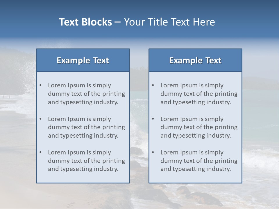 Picture Of A Caribbean Beach With A Turquoise Sea Where A Wave Is Hitting A Rock. Taken In Playa Rincon, Samana, Dominican Republic. PowerPoint Template