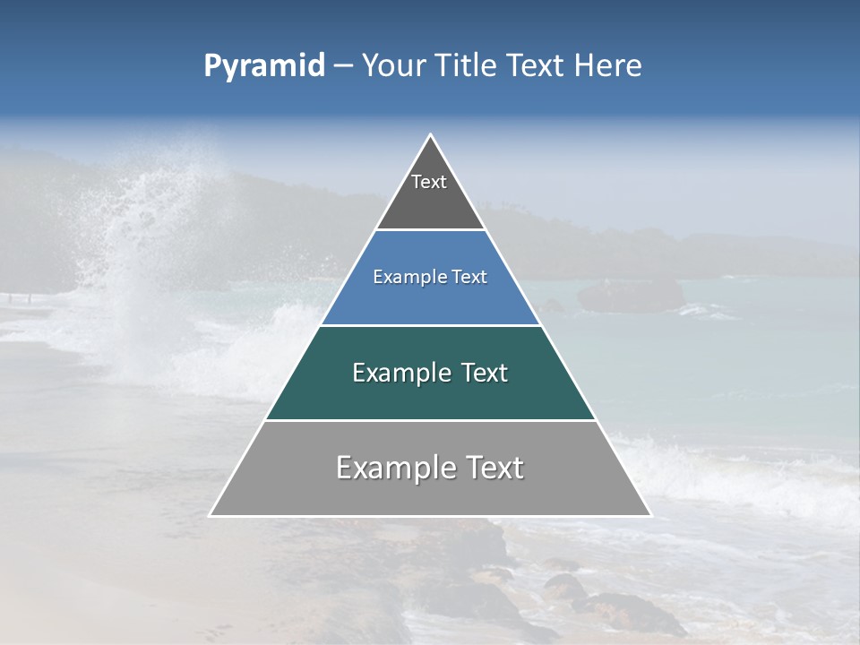 Picture Of A Caribbean Beach With A Turquoise Sea Where A Wave Is Hitting A Rock. Taken In Playa Rincon, Samana, Dominican Republic. PowerPoint Template