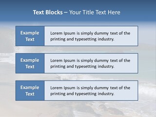 Picture Of A Caribbean Beach With A Turquoise Sea Where A Wave Is Hitting A Rock. Taken In Playa Rincon, Samana, Dominican Republic. PowerPoint Template