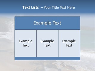 Picture Of A Caribbean Beach With A Turquoise Sea Where A Wave Is Hitting A Rock. Taken In Playa Rincon, Samana, Dominican Republic. PowerPoint Template