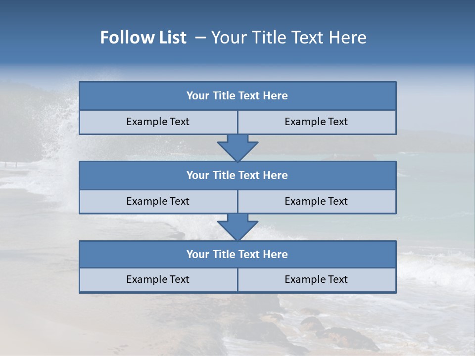 Picture Of A Caribbean Beach With A Turquoise Sea Where A Wave Is Hitting A Rock. Taken In Playa Rincon, Samana, Dominican Republic. PowerPoint Template