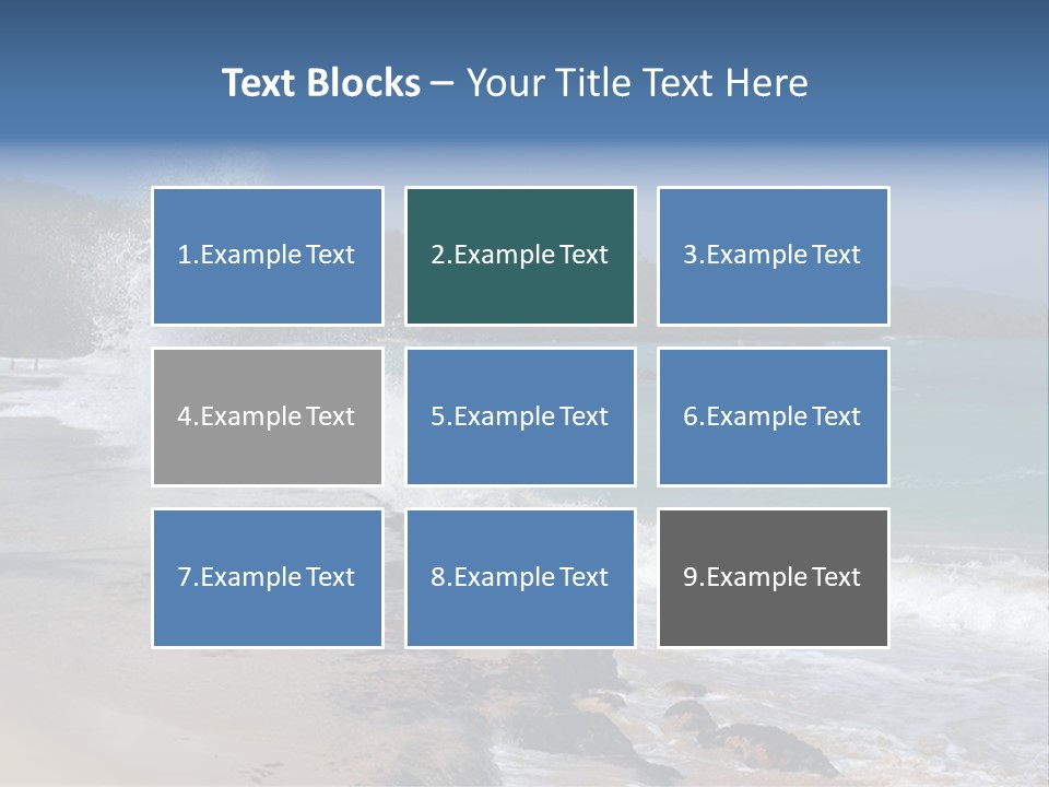 Picture Of A Caribbean Beach With A Turquoise Sea Where A Wave Is Hitting A Rock. Taken In Playa Rincon, Samana, Dominican Republic. PowerPoint Template