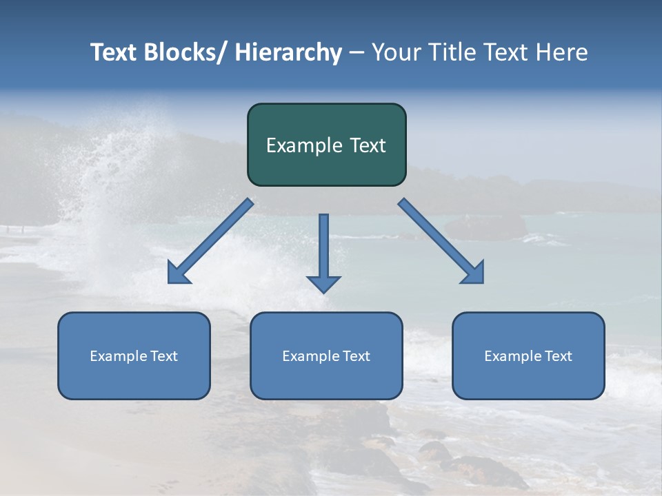 Picture Of A Caribbean Beach With A Turquoise Sea Where A Wave Is Hitting A Rock. Taken In Playa Rincon, Samana, Dominican Republic. PowerPoint Template
