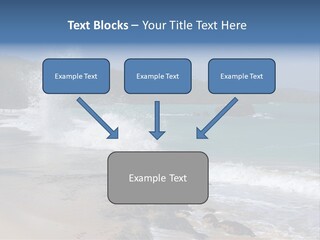 Picture Of A Caribbean Beach With A Turquoise Sea Where A Wave Is Hitting A Rock. Taken In Playa Rincon, Samana, Dominican Republic. PowerPoint Template