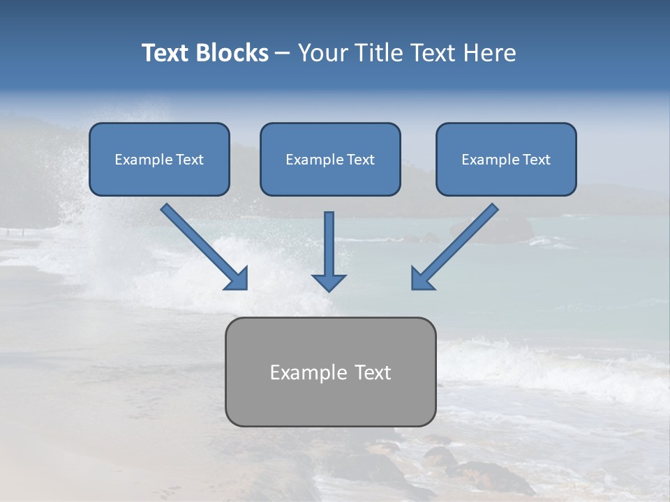 Picture Of A Caribbean Beach With A Turquoise Sea Where A Wave Is Hitting A Rock. Taken In Playa Rincon, Samana, Dominican Republic. PowerPoint Template