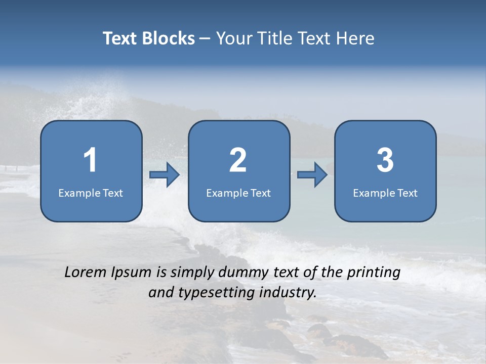 Picture Of A Caribbean Beach With A Turquoise Sea Where A Wave Is Hitting A Rock. Taken In Playa Rincon, Samana, Dominican Republic. PowerPoint Template