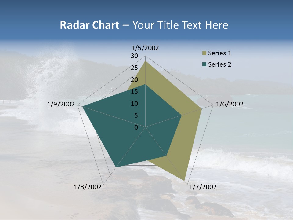 Picture Of A Caribbean Beach With A Turquoise Sea Where A Wave Is Hitting A Rock. Taken In Playa Rincon, Samana, Dominican Republic. PowerPoint Template