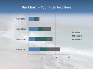 Picture Of A Caribbean Beach With A Turquoise Sea Where A Wave Is Hitting A Rock. Taken In Playa Rincon, Samana, Dominican Republic. PowerPoint Template