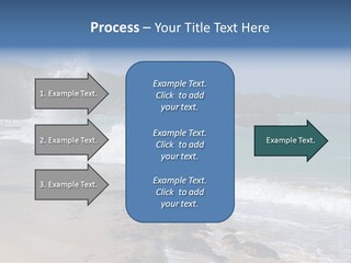 Picture Of A Caribbean Beach With A Turquoise Sea Where A Wave Is Hitting A Rock. Taken In Playa Rincon, Samana, Dominican Republic. PowerPoint Template