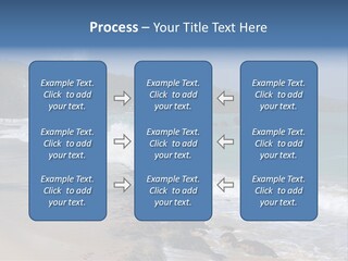 Picture Of A Caribbean Beach With A Turquoise Sea Where A Wave Is Hitting A Rock. Taken In Playa Rincon, Samana, Dominican Republic. PowerPoint Template