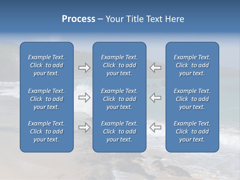 Picture Of A Caribbean Beach With A Turquoise Sea Where A Wave Is Hitting A Rock. Taken In Playa Rincon, Samana, Dominican Republic. PowerPoint Template