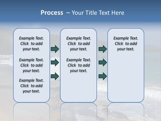 Picture Of A Caribbean Beach With A Turquoise Sea Where A Wave Is Hitting A Rock. Taken In Playa Rincon, Samana, Dominican Republic. PowerPoint Template