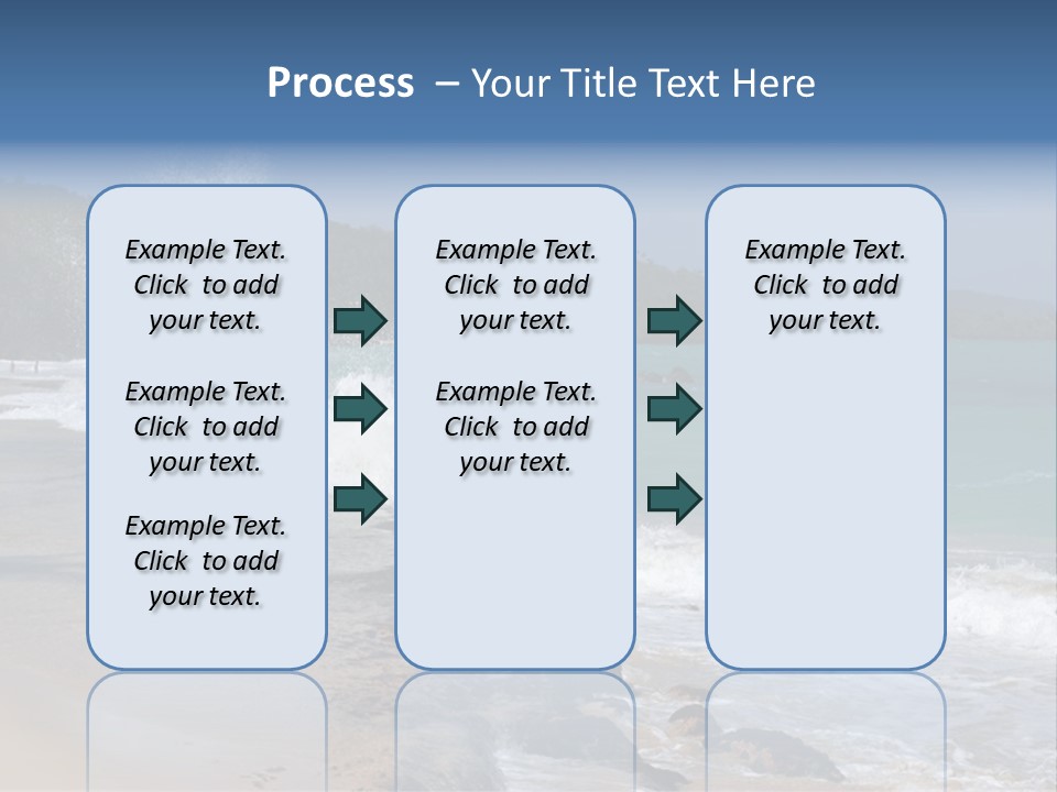 Picture Of A Caribbean Beach With A Turquoise Sea Where A Wave Is Hitting A Rock. Taken In Playa Rincon, Samana, Dominican Republic. PowerPoint Template
