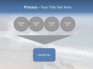 Picture Of A Caribbean Beach With A Turquoise Sea Where A Wave Is Hitting A Rock. Taken In Playa Rincon, Samana, Dominican Republic. PowerPoint Template