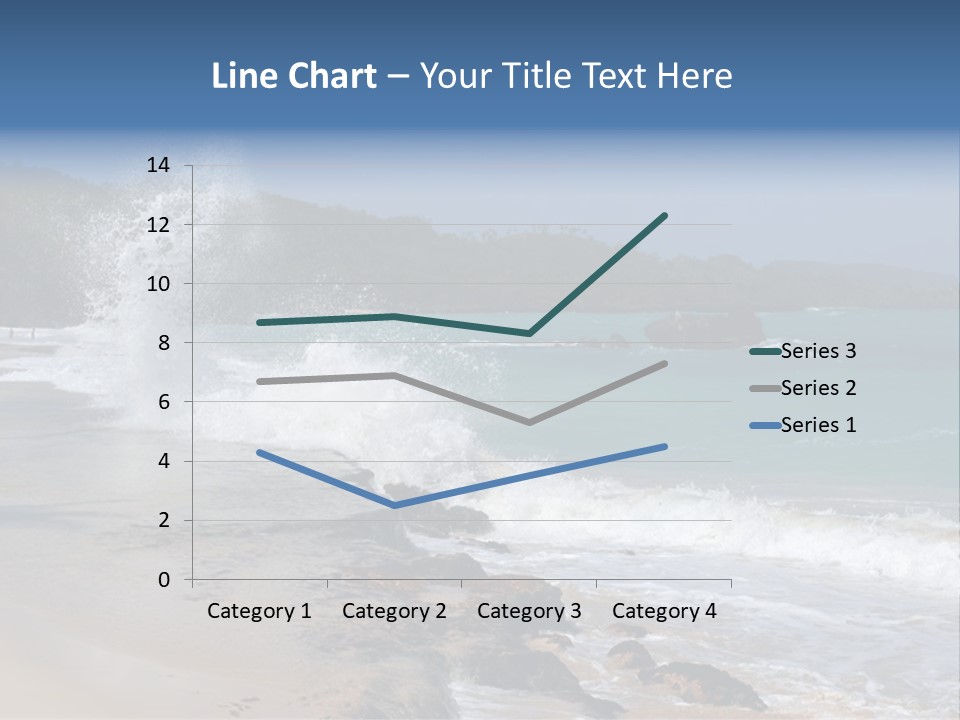 Picture Of A Caribbean Beach With A Turquoise Sea Where A Wave Is Hitting A Rock. Taken In Playa Rincon, Samana, Dominican Republic. PowerPoint Template