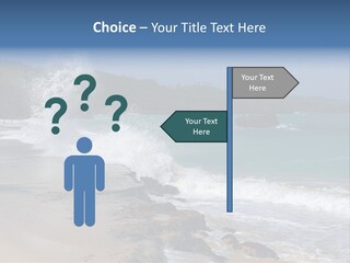 Picture Of A Caribbean Beach With A Turquoise Sea Where A Wave Is Hitting A Rock. Taken In Playa Rincon, Samana, Dominican Republic. PowerPoint Template