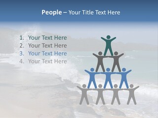 Picture Of A Caribbean Beach With A Turquoise Sea Where A Wave Is Hitting A Rock. Taken In Playa Rincon, Samana, Dominican Republic. PowerPoint Template