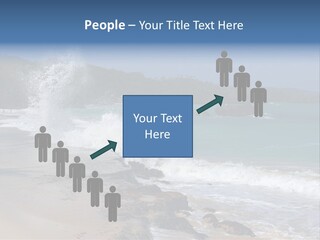 Picture Of A Caribbean Beach With A Turquoise Sea Where A Wave Is Hitting A Rock. Taken In Playa Rincon, Samana, Dominican Republic. PowerPoint Template