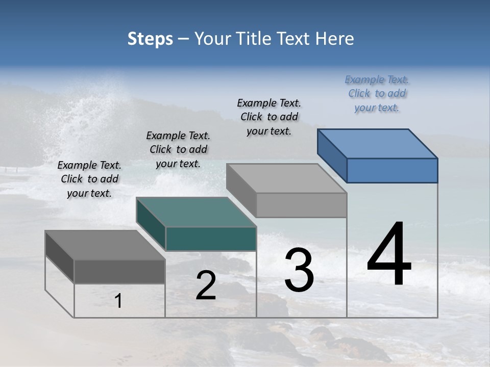 Picture Of A Caribbean Beach With A Turquoise Sea Where A Wave Is Hitting A Rock. Taken In Playa Rincon, Samana, Dominican Republic. PowerPoint Template