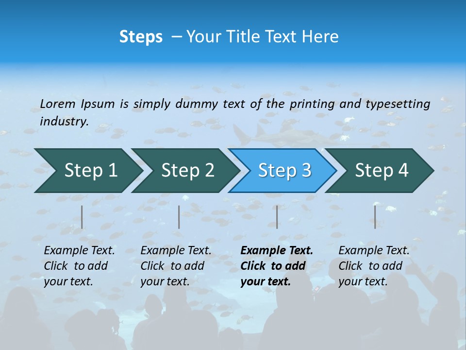A Large Group Of People Looking At A Shark In An Aquarium PowerPoint Template
