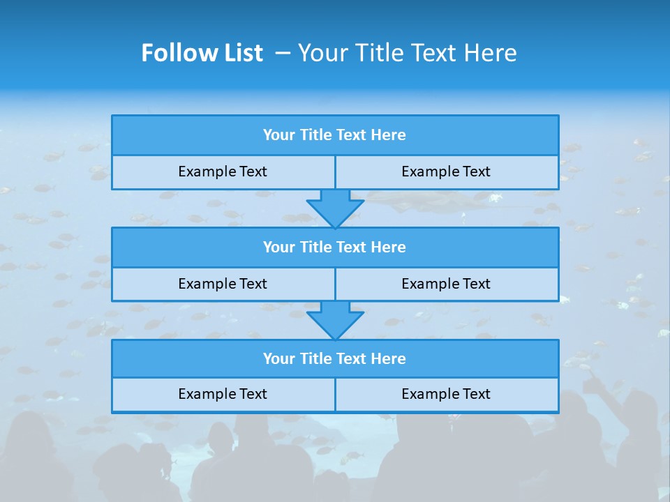 A Large Group Of People Looking At A Shark In An Aquarium PowerPoint Template