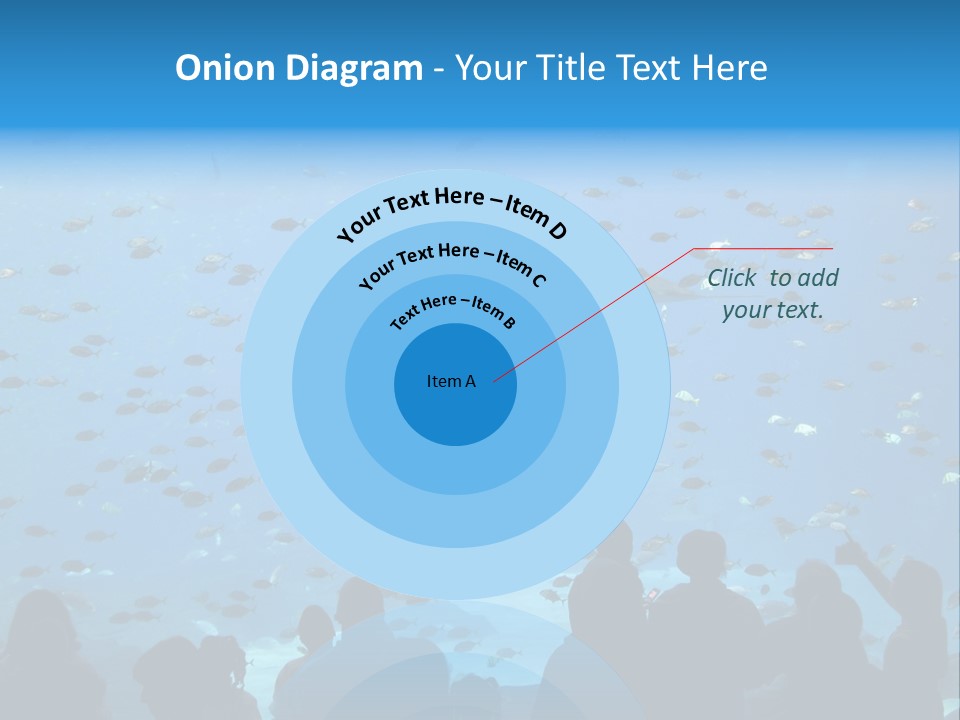 A Large Group Of People Looking At A Shark In An Aquarium PowerPoint Template