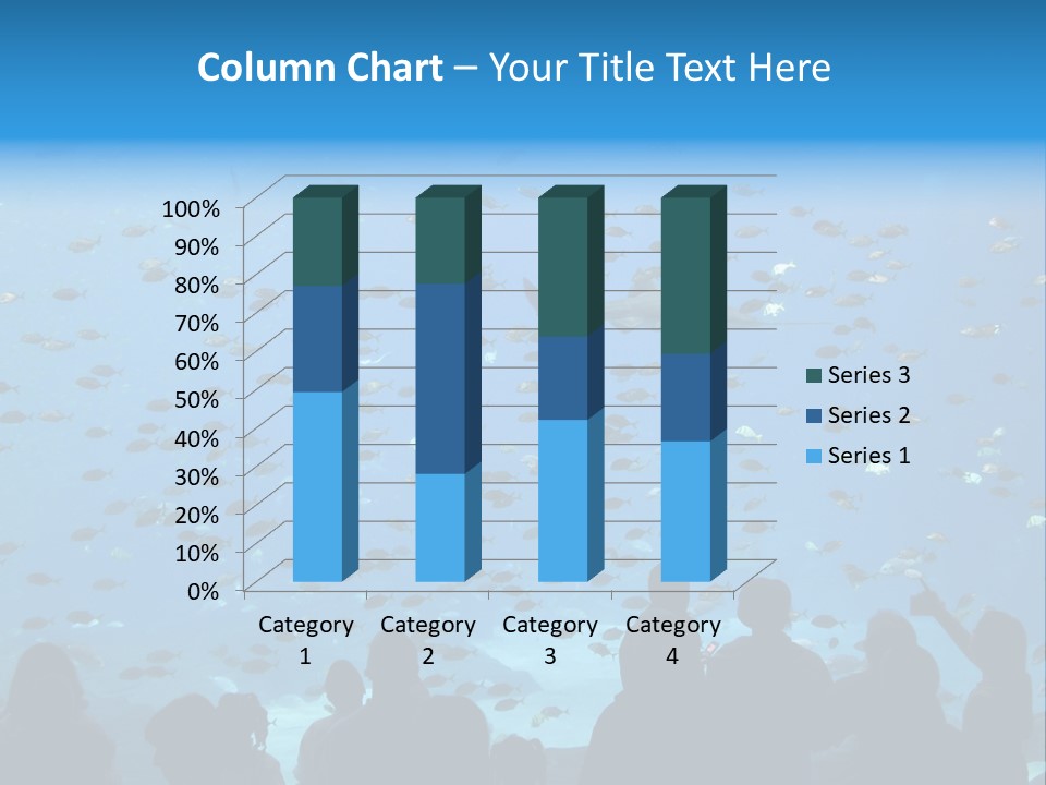 A Large Group Of People Looking At A Shark In An Aquarium PowerPoint Template