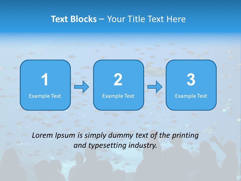 A Large Group Of People Looking At A Shark In An Aquarium PowerPoint Template