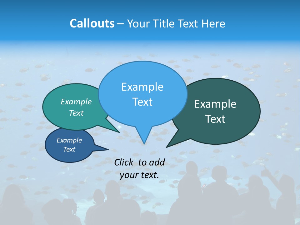 A Large Group Of People Looking At A Shark In An Aquarium PowerPoint Template