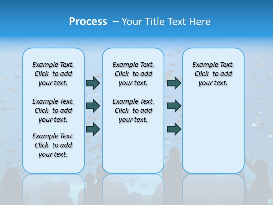 A Large Group Of People Looking At A Shark In An Aquarium PowerPoint Template