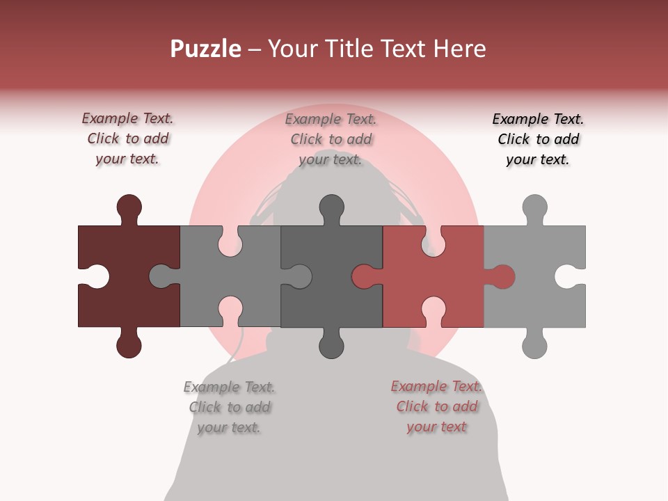 Illustration Of A Person Wearing Headphones In-Front Of The Flag Of Japan PowerPoint Template