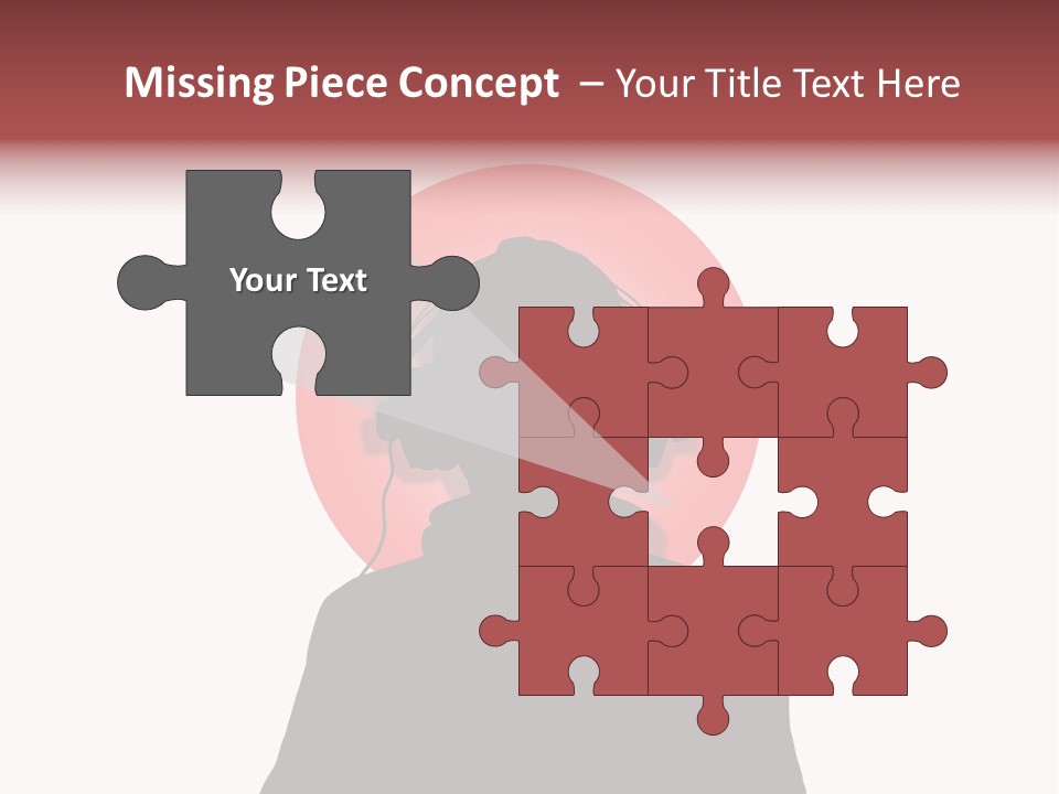 Illustration Of A Person Wearing Headphones In-Front Of The Flag Of Japan PowerPoint Template