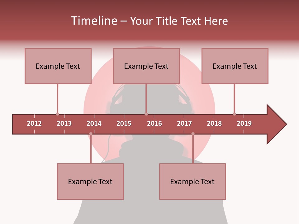 Illustration Of A Person Wearing Headphones In-Front Of The Flag Of Japan PowerPoint Template