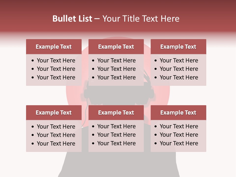 Illustration Of A Person Wearing Headphones In-Front Of The Flag Of Japan PowerPoint Template