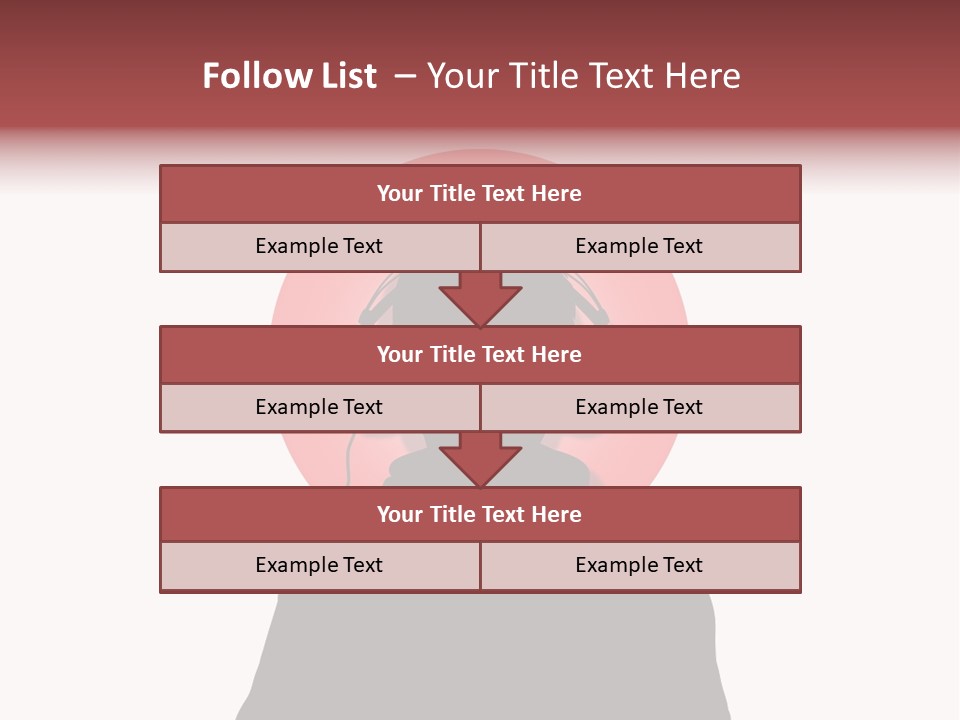 Illustration Of A Person Wearing Headphones In-Front Of The Flag Of Japan PowerPoint Template
