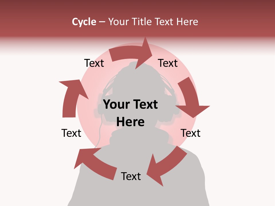 Illustration Of A Person Wearing Headphones In-Front Of The Flag Of Japan PowerPoint Template